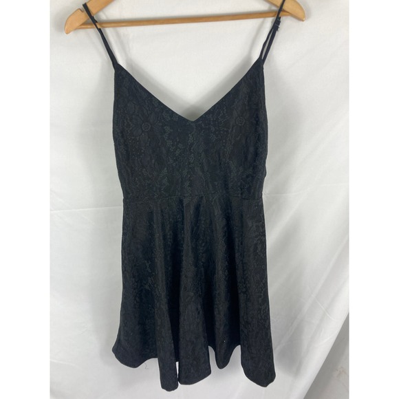 Lulus Way with Words Black Lace Skater Dress Size XL - Picture 6 of 9